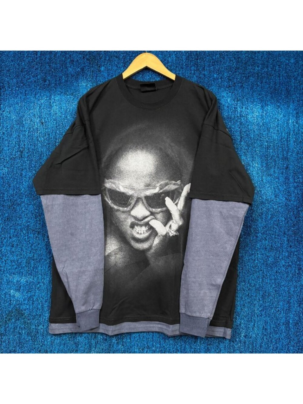 Rihanna Since 2005 R20 Oversized Pop Layered Long Sleeve L